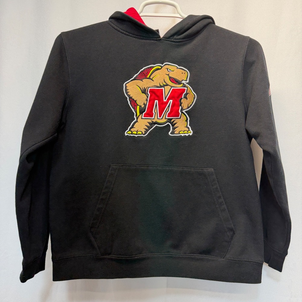 Maryland Terrapins Colosseum Youth XL 20 Black Hoodie Sweatshirt NCAA University